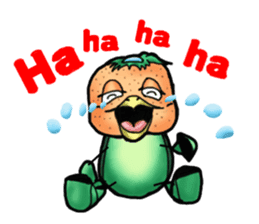 Fairy of mandarin orange and kappa sticker #7178214