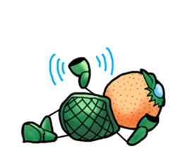 Fairy of mandarin orange and kappa sticker #7178219