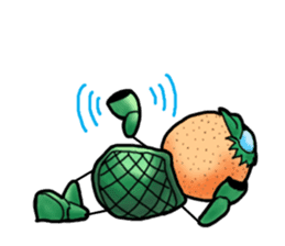 Fairy of mandarin orange and kappa sticker #7178219