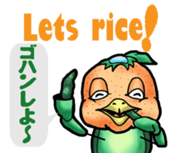 Fairy of mandarin orange and kappa sticker #7178220