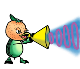 Fairy of mandarin orange and kappa sticker #7178223