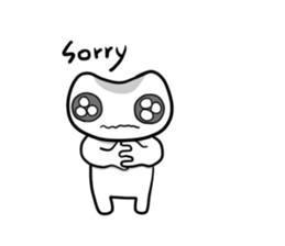 White Alien 1 sticker #7178308