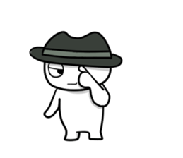 White Alien 1 sticker #7178325