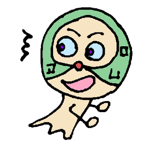 Pig mysterious friend of the mustache sticker #7178508