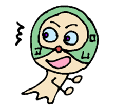 Pig mysterious friend of the mustache sticker #7178508