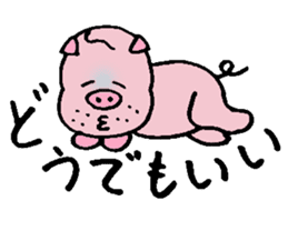 Pig mysterious friend of the mustache sticker #7178520