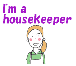 I am a housekeeper(English ver.) sticker #7178704