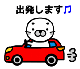 Happy seal.The name,GOMANOSUKE. sticker #7179318