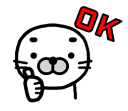 Happy seal.The name,GOMANOSUKE. sticker #7179325