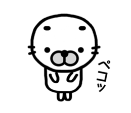 Happy seal.The name,GOMANOSUKE. sticker #7179337