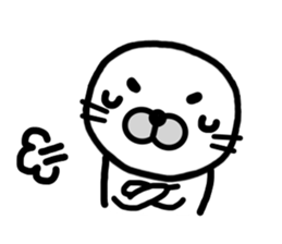 Happy seal.The name,GOMANOSUKE. sticker #7179338