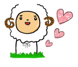 girl of the sheep sticker #7179584