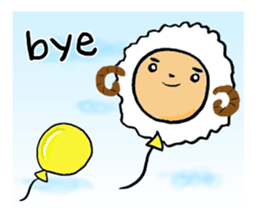 girl of the sheep sticker #7179591