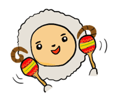 girl of the sheep sticker #7179602
