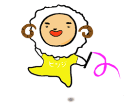 girl of the sheep sticker #7179604