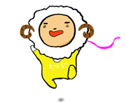 girl of the sheep sticker #7179605