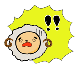 girl of the sheep sticker #7179606