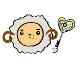 girl of the sheep sticker #7179609