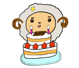 girl of the sheep sticker #7179610