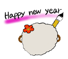 girl of the sheep sticker #7179615