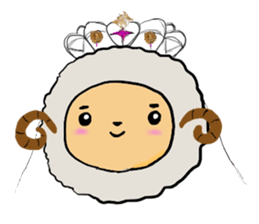 girl of the sheep sticker #7179618