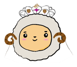 girl of the sheep sticker #7179618