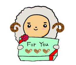 girl of the sheep sticker #7179623