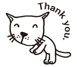 Thank you, cat sticker sticker #7179906