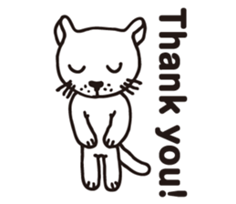 Thank you, cat sticker sticker #7179907
