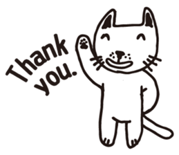 Thank you, cat sticker sticker #7179908