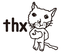 Thank you, cat sticker sticker #7179909
