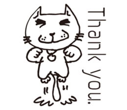 Thank you, cat sticker sticker #7179910
