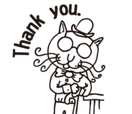 Thank you, cat sticker sticker #7179911