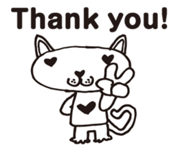 Thank you, cat sticker sticker #7179913