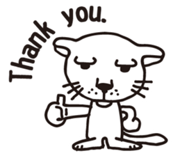 Thank you, cat sticker sticker #7179915
