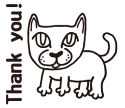 Thank you, cat sticker sticker #7179916