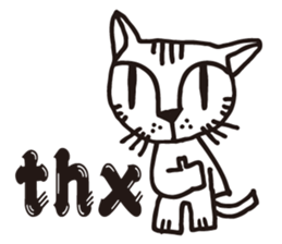 Thank you, cat sticker sticker #7179918