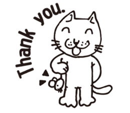 Thank you, cat sticker sticker #7179919