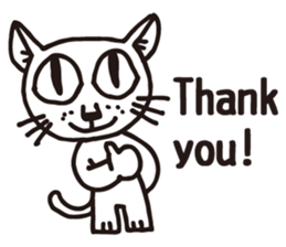 Thank you, cat sticker sticker #7179920