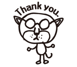 Thank you, cat sticker sticker #7179922