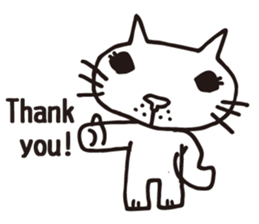Thank you, cat sticker sticker #7179923