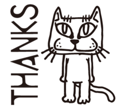 Thank you, cat sticker sticker #7179924