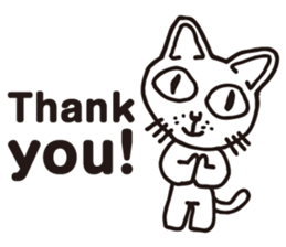 Thank you, cat sticker sticker #7179927