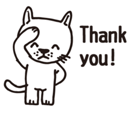 Thank you, cat sticker sticker #7179929
