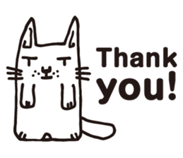 Thank you, cat sticker sticker #7179932