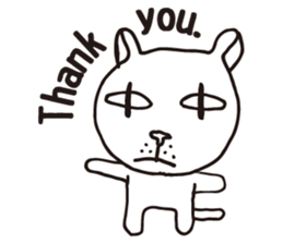 Thank you, cat sticker sticker #7179934
