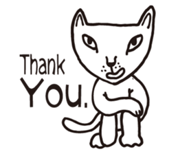 Thank you, cat sticker sticker #7179935