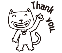 Thank you, cat sticker sticker #7179936