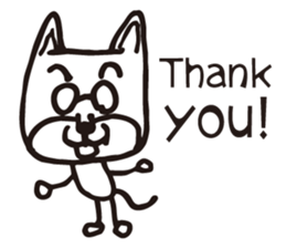 Thank you, cat sticker sticker #7179937