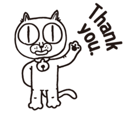 Thank you, cat sticker sticker #7179939